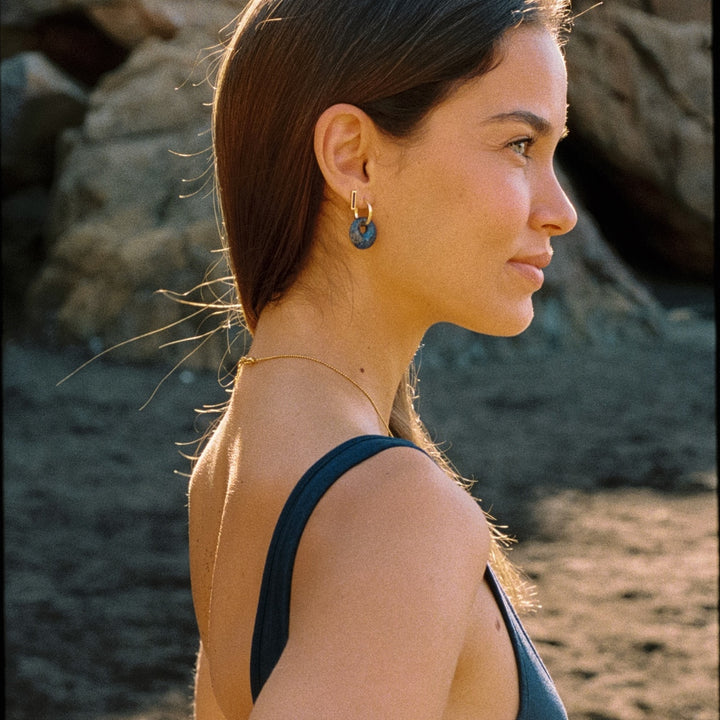 PENDIENTE PIERCING ARO BLUE-TREOPIC
