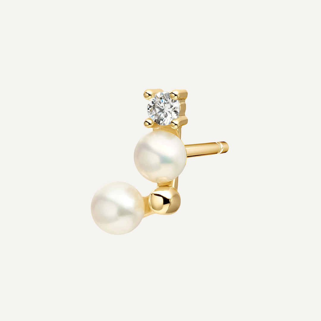 KLETTER-OHRRING PEARL BLOOM