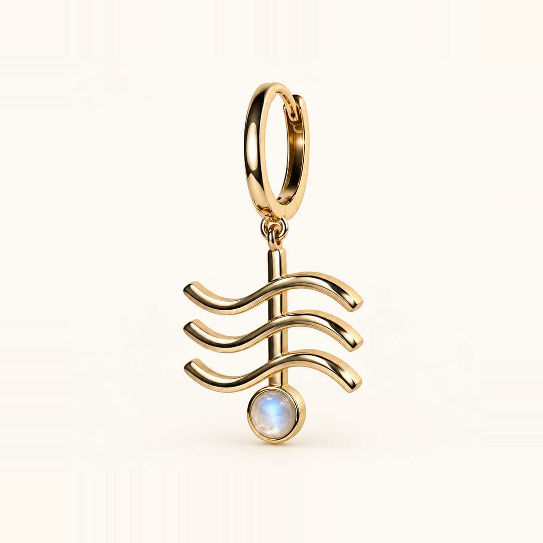PENDIENTE PIERCING ARO ROSE QUARTZ ECH