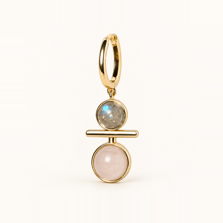 PENDIENTE PIERCING ARO GREY MOONSTONE BALANCE