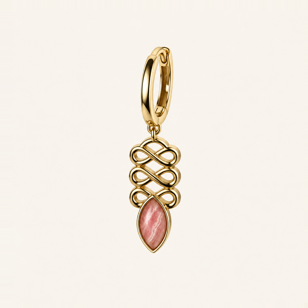 PENDIENTE PIERCING ARO RHODOCHROSITE LIEN