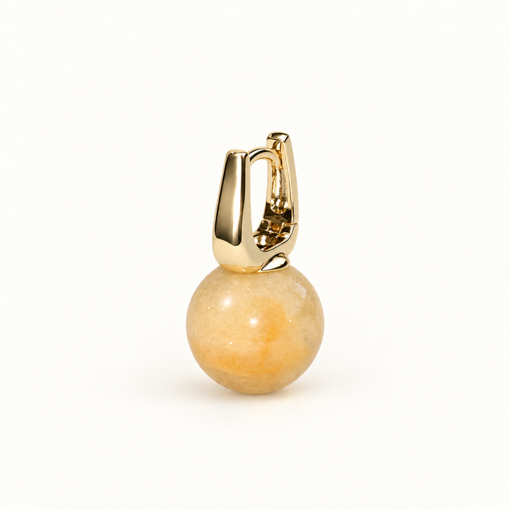 PENDIENTE PIERCING ARO YELLOW JADE SPHÈRE