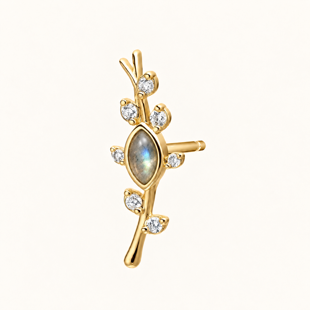 PENDIENTE TREPADOR GREY MOONSTONE