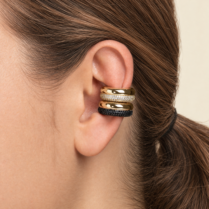 EAR CUFF BLACK COURONNE