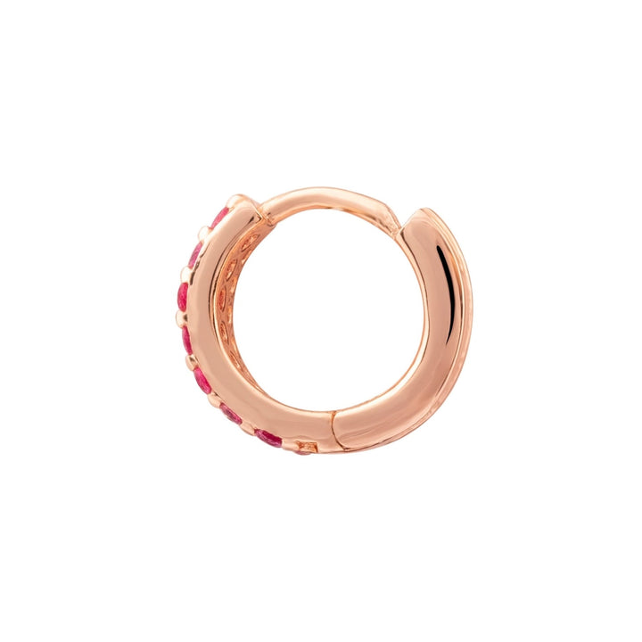 PENDIENTE PIERCING ARO ORO ROSA CORUNDUM JEANINNE