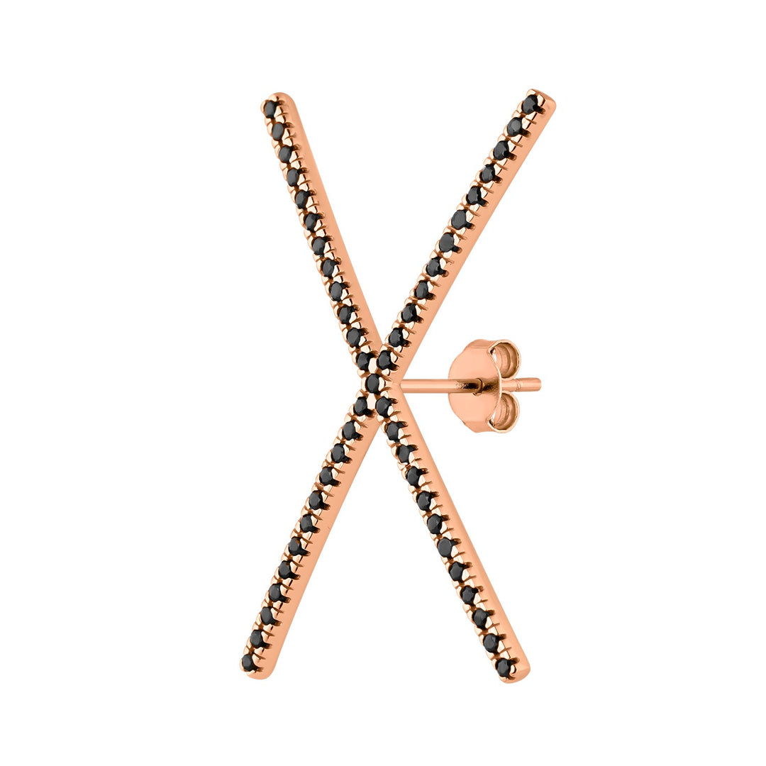 PENDIENTE PIERCING ORO ROSA ESPINELAS XXL XA