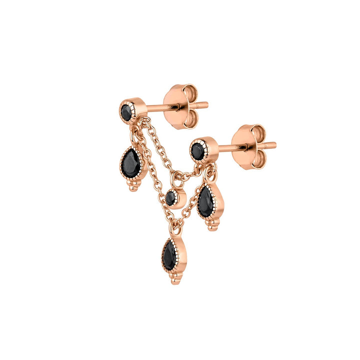 PENDIENTE PIERCING MÚLTIPLE ORO ROSA CHANDELIER