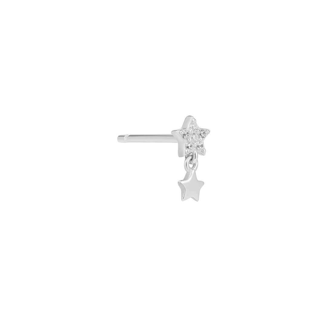 PENDIENTE PIERCING DE PLATA DROPPING STARS