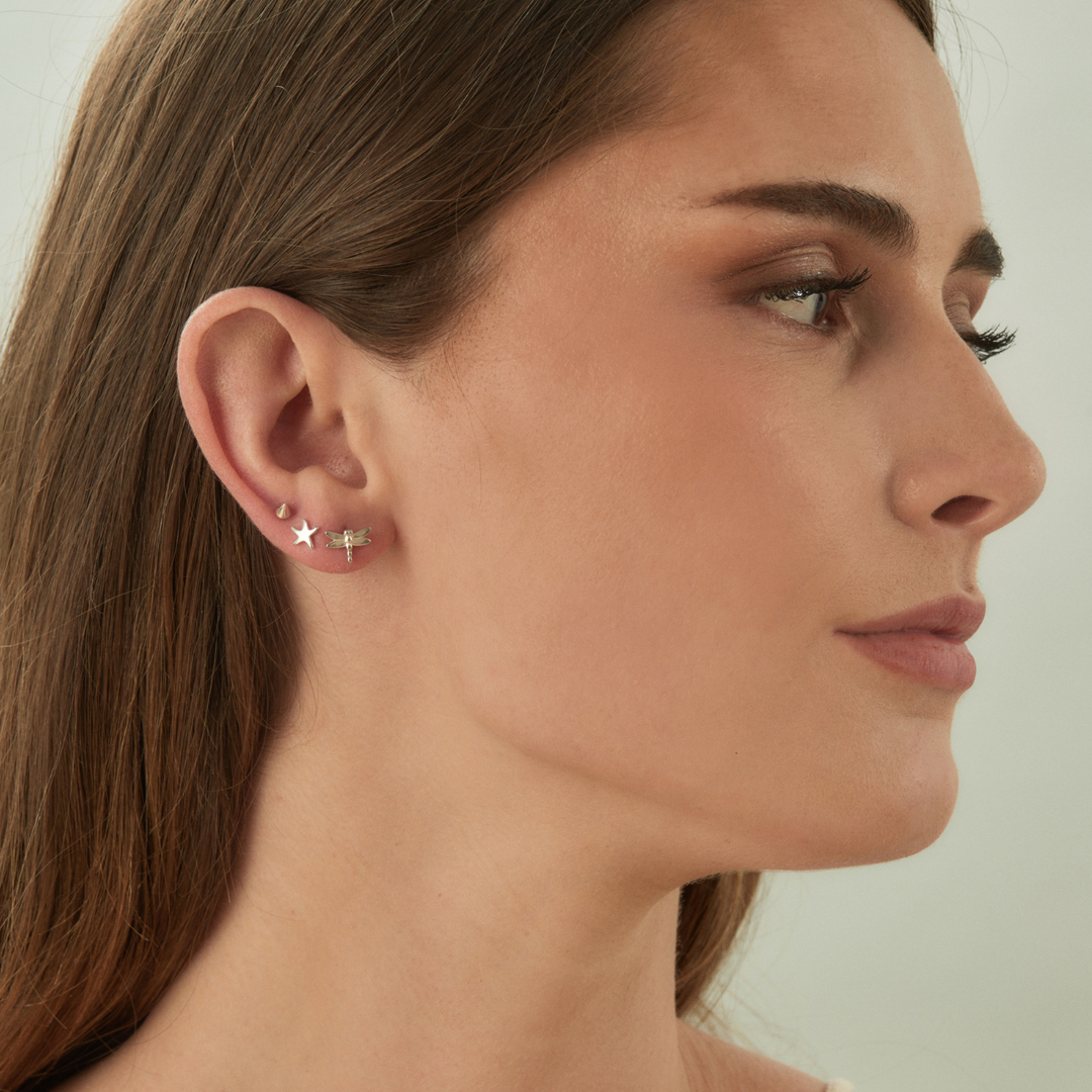 PENDIENTE PIERCING DE PLATA DRAGONFLY