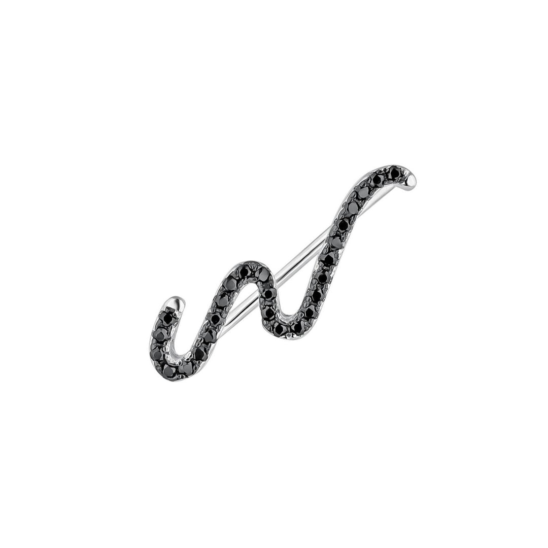 PENDIENTE TREPADOR DE PLATA CURVY