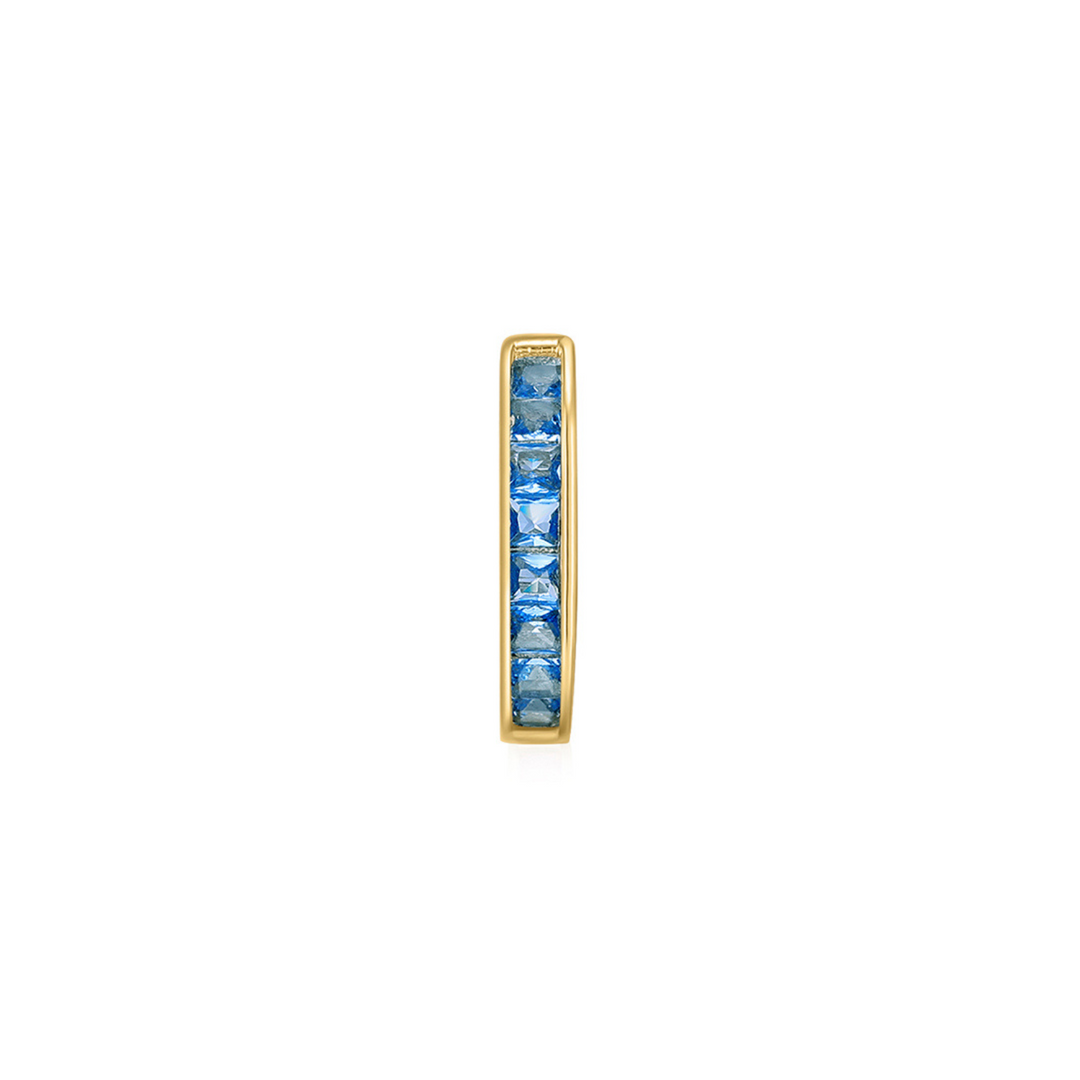 ORECCHINO PIERCING CERCHIO ORO GIALLO BLU HOLI HOOP