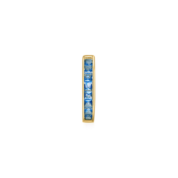 ORECCHINO PIERCING CERCHIO ORO GIALLO BLU HOLI HOOP