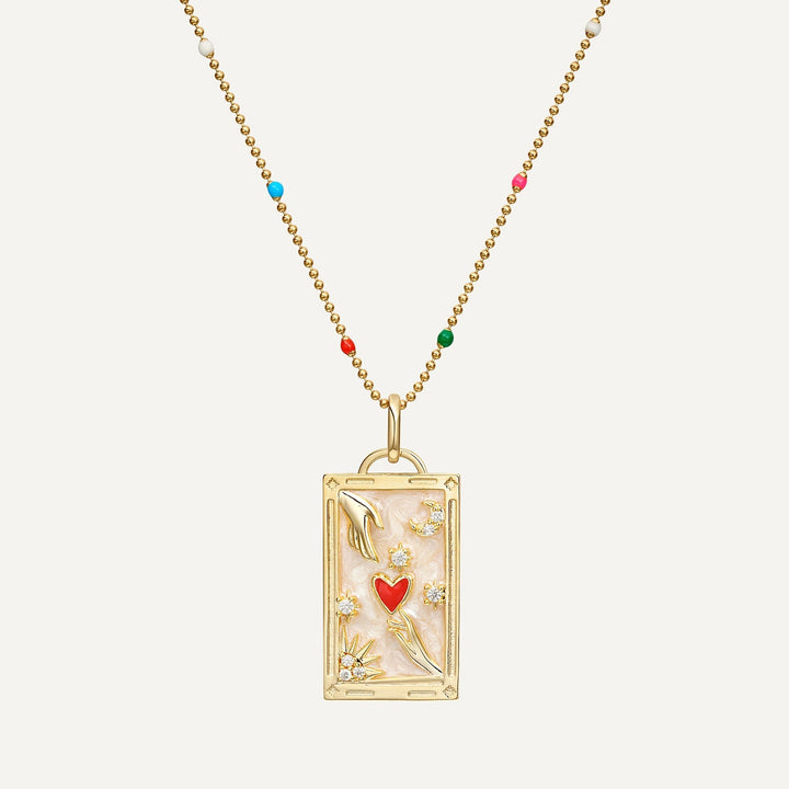 CIONDOLO CARTA DEI TAROCCHI GLI AMANTI