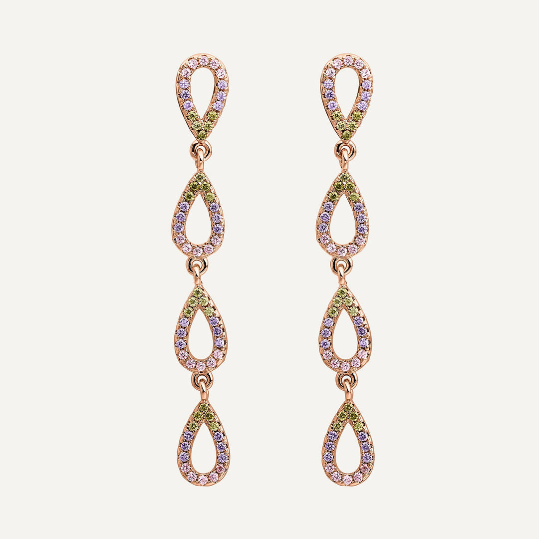 PENDIENTES ROSA CRYSTAL SERENADE