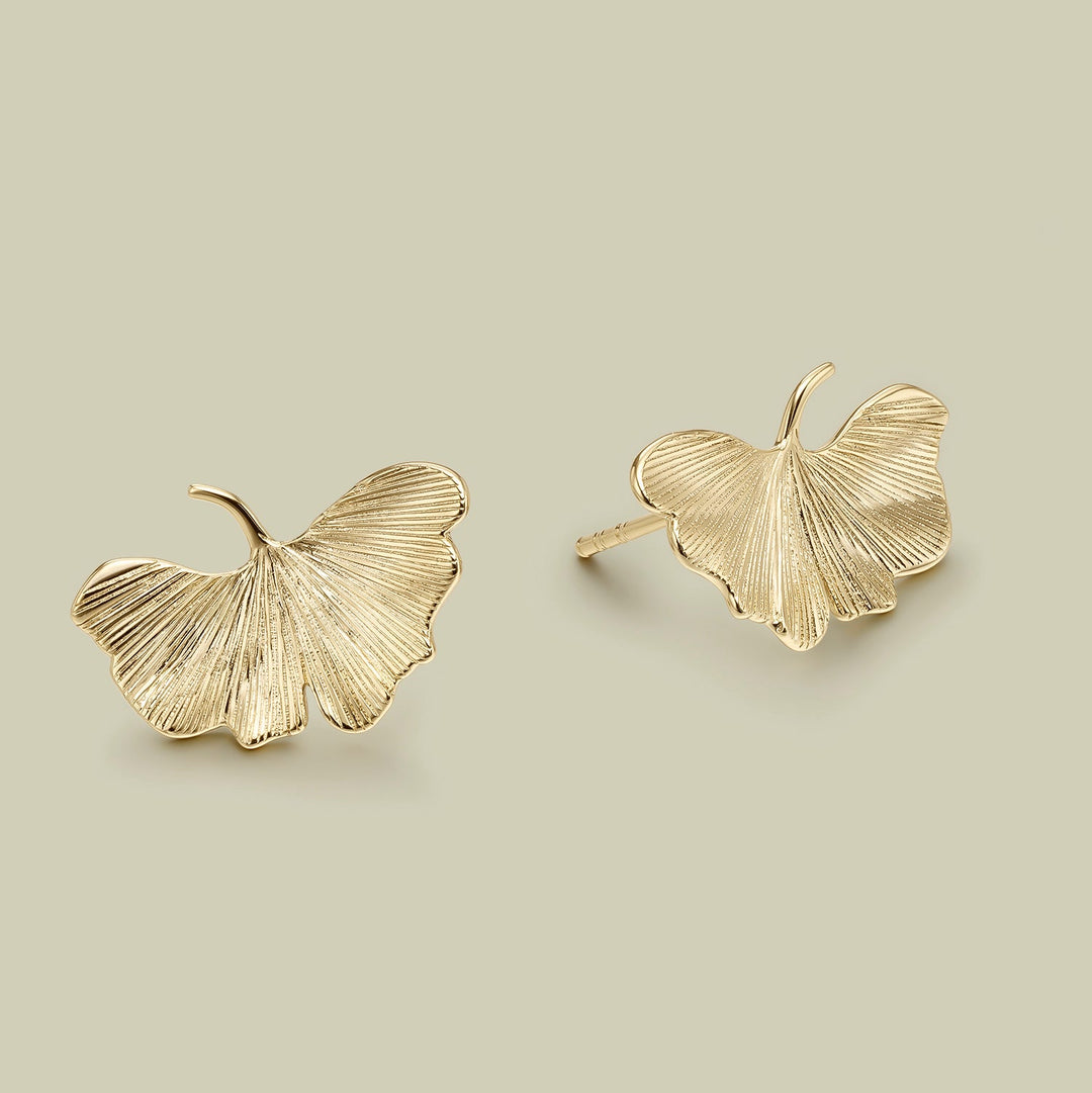 ORECCHINI ORO GINGKO