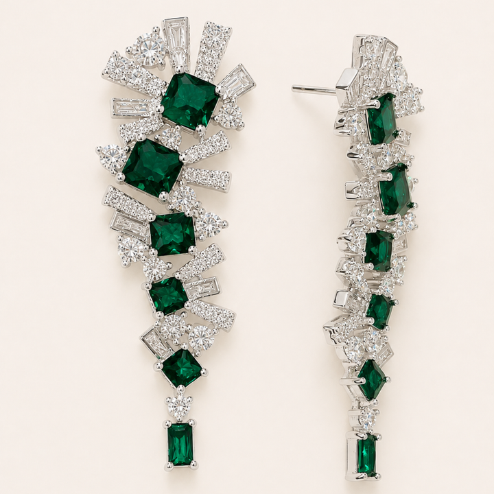 PENDIENTES EMERALD WATERFLLS