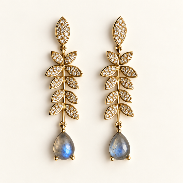 PENDIENTES GREY MOONSTONE SYLVE